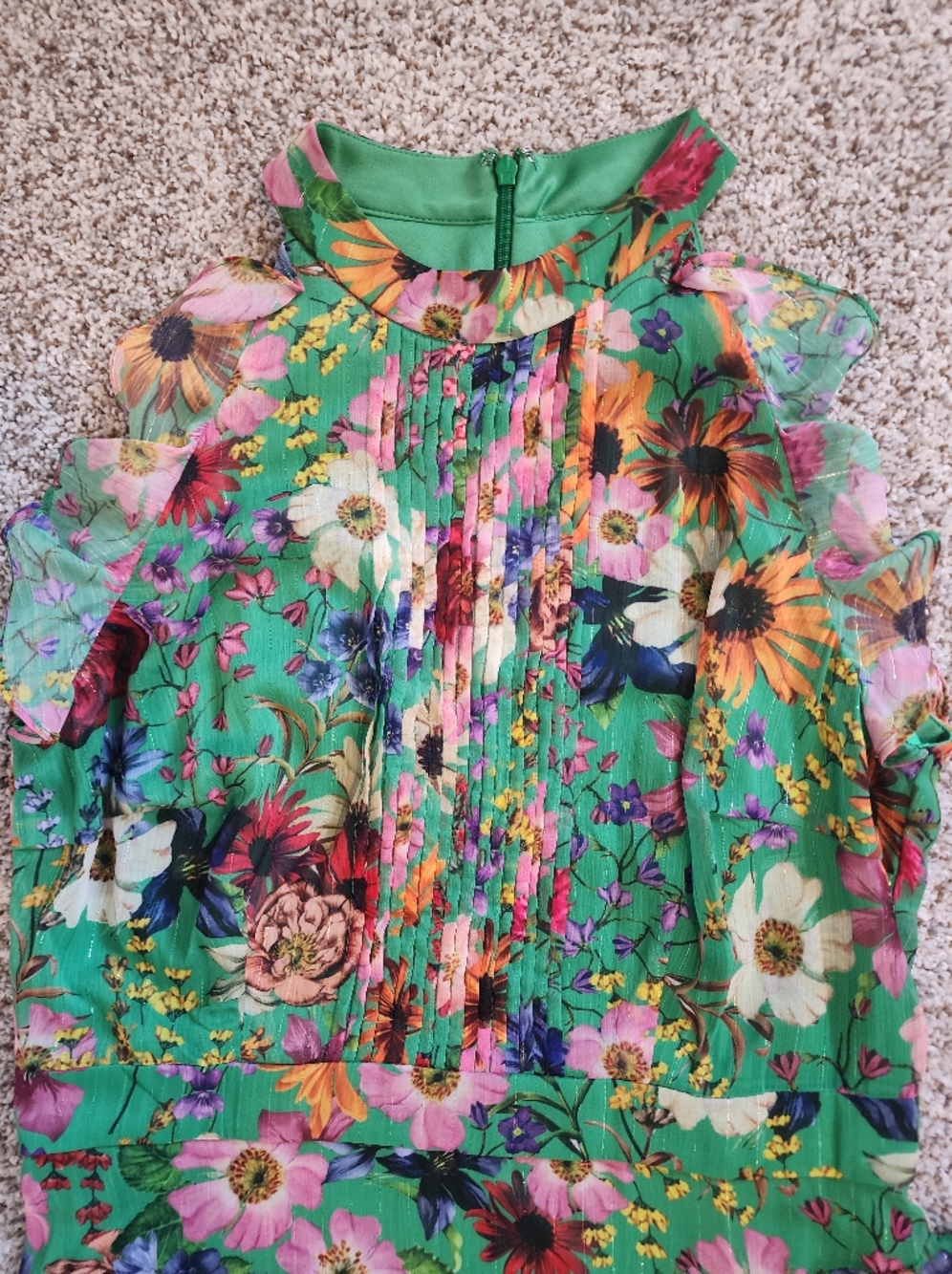 🌸Stunning Betsy & Adam Floral Halter Gown - Size 8 SUMMER DRESS HALTER STYLE ✨️ - Picture 10 of 16